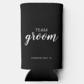 Team Groom Wedding Bachelor Party Seltzer Blikjeskoeler (Achterkant)