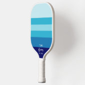Team Groom Wedding Party Blue Stripe Persoonlijk Pickleball Paddle (Links)