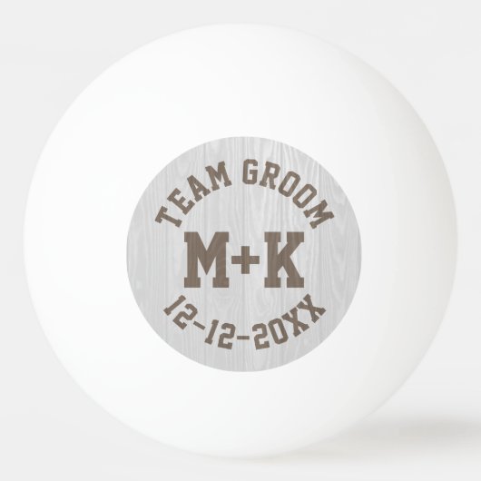Team Groom Wedding Ping Pong Ball (Achterkant)