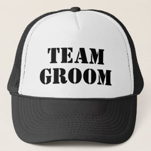 TEAM GROOM zwarte bachelor voor vrachtwagenchauffe Trucker Pet