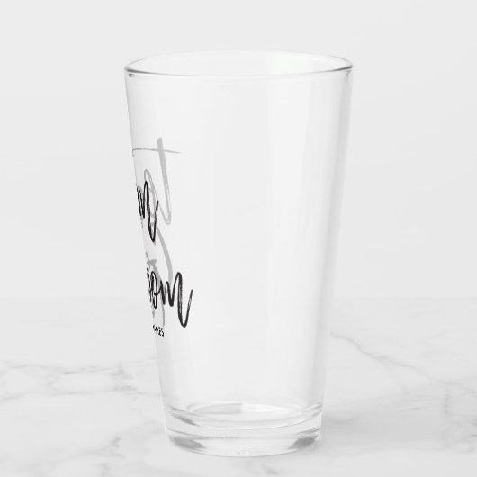 Team Groom | Zwarte stijl Glas (Links)