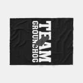 Team Groundhog Grappige Groundhog Day Tank Top Fleece Deken (Voorkant (Horizontaal))
