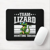 Team Hagedis Jacht Squad Grappige Retro Gecko Hage Muismat (Met muis)