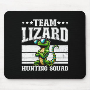 Team Hagedis Jacht Squad Grappige Retro Gecko Hage Muismat