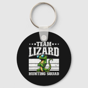 Team Hagedis Jacht Squad Grappige Retro Gecko Hage Sleutelhanger