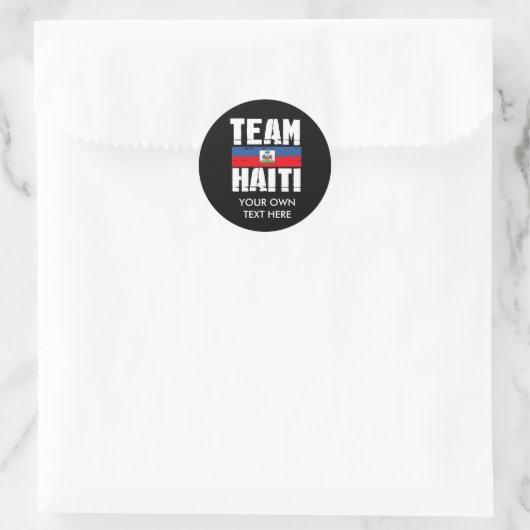 TEAM HAÏTI RONDE STICKER (Tas)