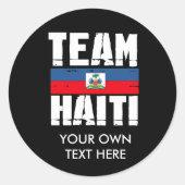 TEAM HAÏTI RONDE STICKER (Voorkant)