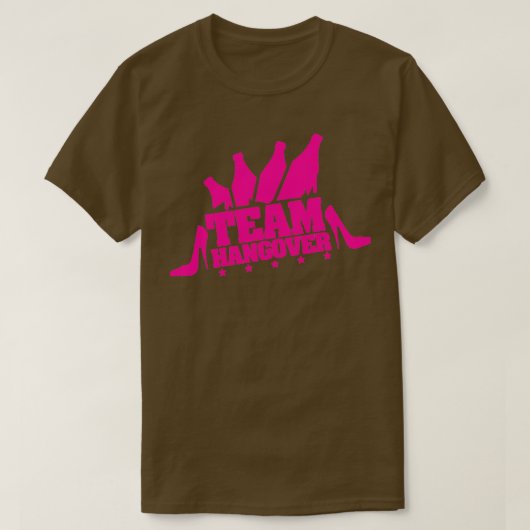 Team Hangover dronken Bruid Bruid JGA bruiloft T-shirt (Design voorkant)