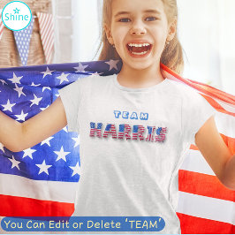 TEAM HARRIS Kamala Harris Schattigee Vlagballonbri T-shirt