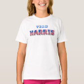 TEAM HARRIS Kamala Harris Schattigee Vlagballonbri T-shirt (Voorkant)