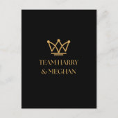TEAM HARRY & MEGHAN MET GOUDEN KROON BRIEFKAART (Voorkant)