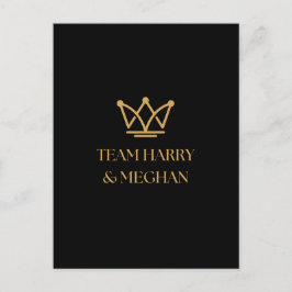 TEAM HARRY & MEGHAN MET GOUDEN KROON BRIEFKAART