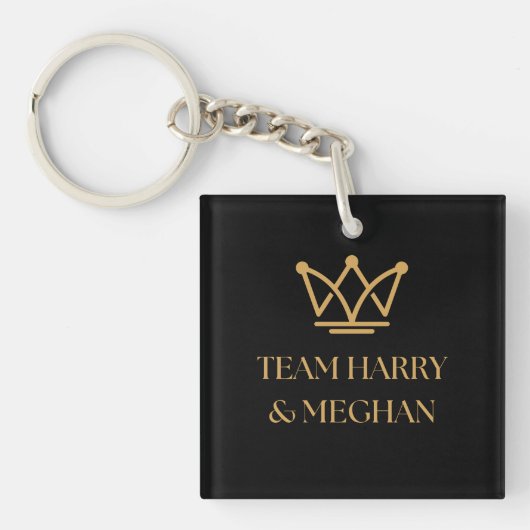 TEAM HARRY & MEGHAN MET GOUDEN KROON SLEUTELHANGER (voorkant)