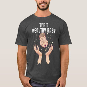 Team Healthy Baby Gender onthullen Baby shower T-S T-shirt
