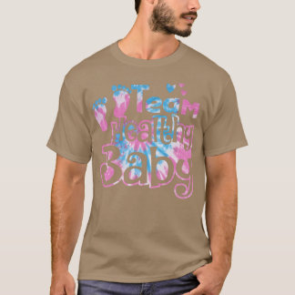 Team Healthy Baby Gender Reveal Party Pink Or Blue T-shirt