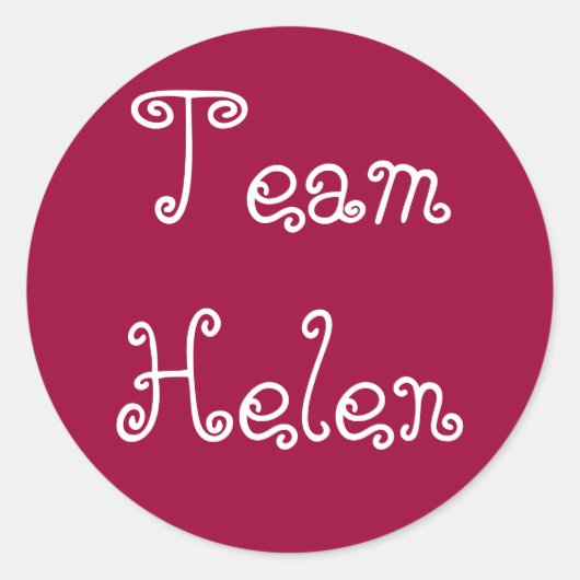 Team Helen sticker (Voorkant)