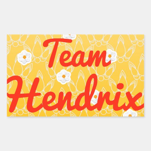 Team Hendrix Rechthoekige Sticker (Voorkant)