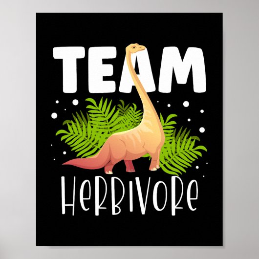 Team Herbivoor Brachiosaurus Dinosaur Toekomst Pal Poster (Voorkant)