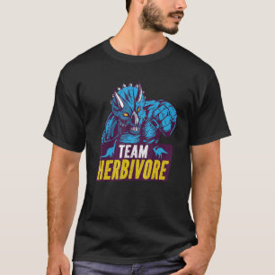 Team Herbivoor Vegan Dinosaur Vegetariërs en Vega T-shirt