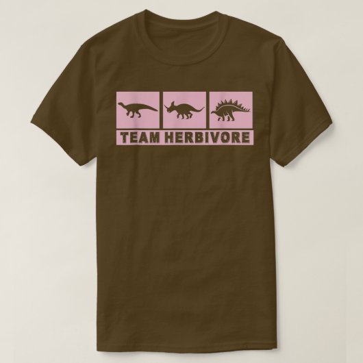 Team Herbivore Dinosaur Vegan Vegetarian Plant Bas T-shirt (Design voorkant)