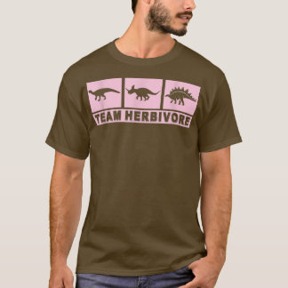 Team Herbivore Dinosaur Vegan Vegetarian Plant Bas T-shirt
