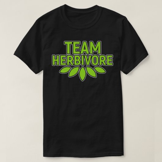 Team Herbivore Protein Vegetarian Vegan Activisme T-shirt (Design voorkant)