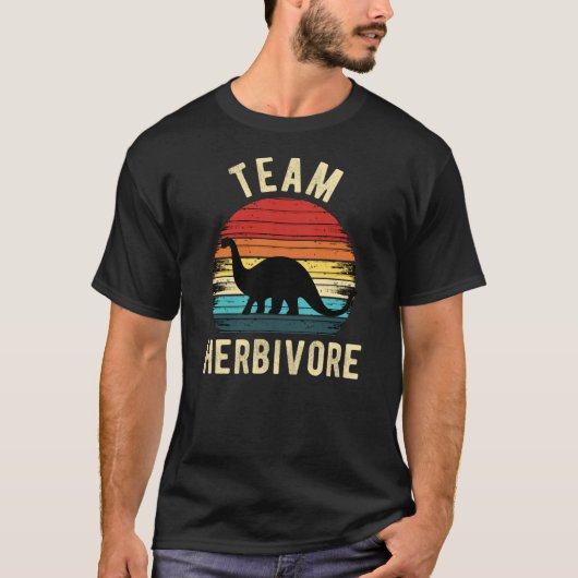 Team Herbivore Retro vegan T-shirt (Voorkant)