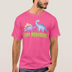 Team Herbivore Schattigee dinosaurus Kinder Paleo T-shirt