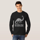 Team Herbivore Vegan Brontosaurus Vegetarian Plant T-shirt (Voorkant volledig)