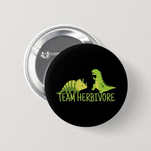 Team Herbivore Vegan Ronde Button 5,7 Cm (Voorkant /achterkant)