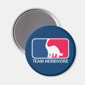 Team Herbivore Vegetarian Vegan Magneet (Voorkant / Achterkant)