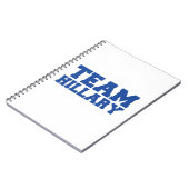 TEAM HILLARY CLINTON BLUE.png Notitieboek (Linkerzijde)