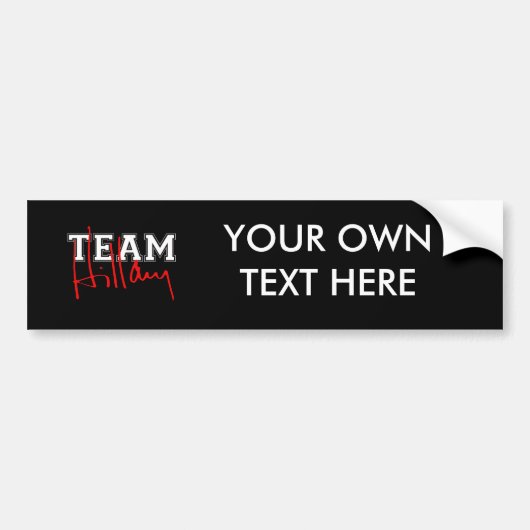 TEAM HILLARY WHITE.png Bumpersticker (Voorkant)