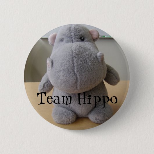 Team Hippo Ronde Button 5,7 Cm (Voorkant)