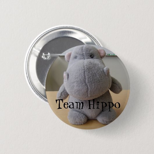 Team Hippo Ronde Button 5,7 Cm (Voorkant /achterkant)