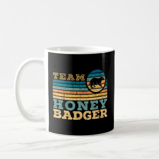 Team Honey Badger Fearless Animal Ratel Courage Koffiemok (Links)