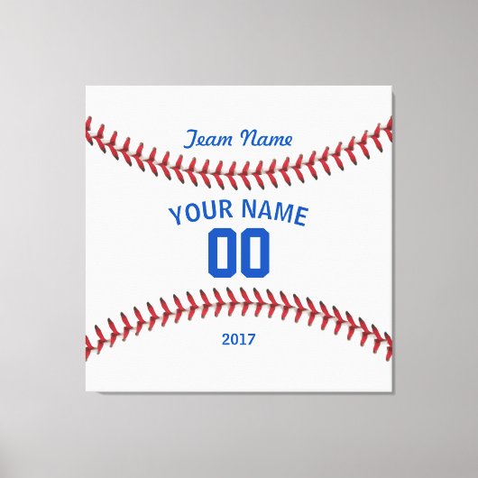 Team Honkbal Sport Canvas Afdruk (Voorkant)