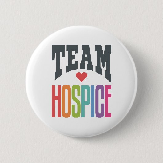 Team Hospice Squad Nurse Ronde Button 5,7 Cm (Voorkant)