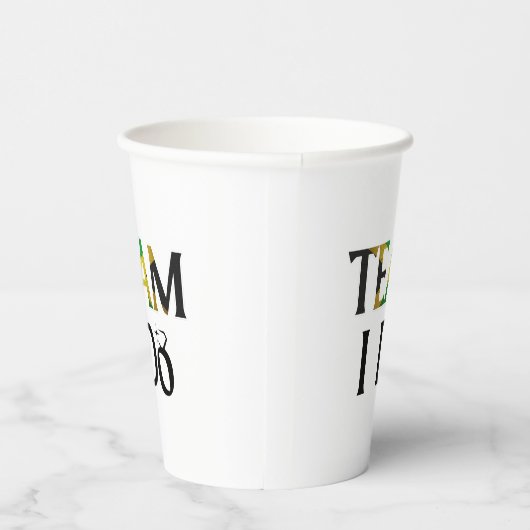 Team I Do Jamaicaanse Vlag Trouwfeest Bachelorette Papieren Bekers (Rechts)