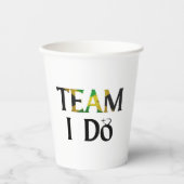 Team I Do Jamaicaanse Vlag Trouwfeest Bachelorette Papieren Bekers (Voorkant)