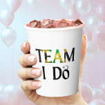 Team I Do Jamaican Flag Wedding Bachelorette Party Papieren Bekers<br><div class="desc">Jamaicaanse vlag "Team I Do" papieren bekers voor een Jamaica bruiloft evenement of een Jamaicaanse thema vrijgezelle / vrijgezellenfeest.</div>