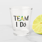 Team I Do Jamaican Flag Wedding Bachelorette Party Shot Glas (Voorkant)