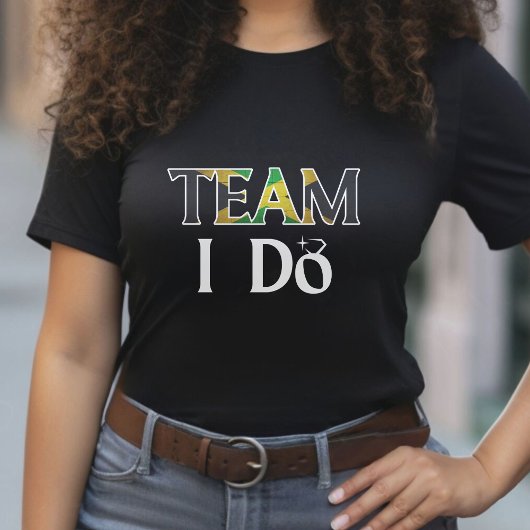 Team I Do Jamaican Flag Wedding Bachelorette Party T-shirt