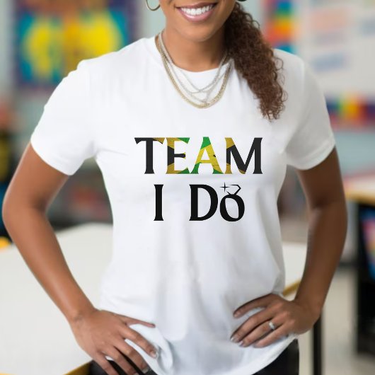 Team I Do Jamaican Flag Wedding Bachelorette Party T-shirt