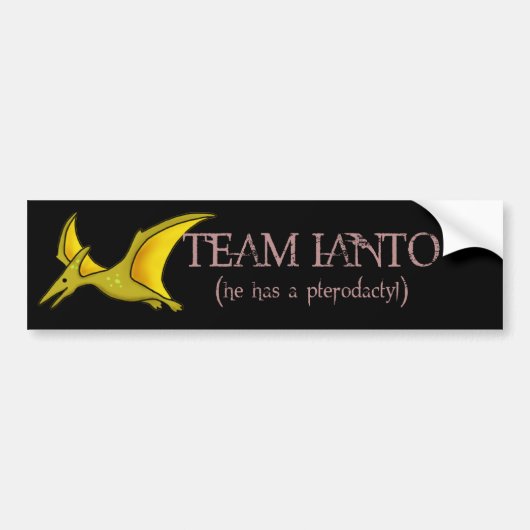 Team Ianto- Pterodactylsticker Bumpersticker (Voorkant)