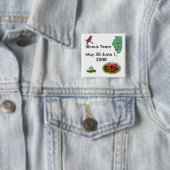 Team Illinois - State Symbols Vierkante Button 5,1 Cm (In situ)