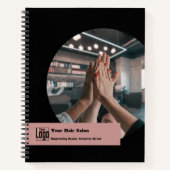 Team Image Kapsalon Black Pink Promotie Notitieboek (Voorkant)