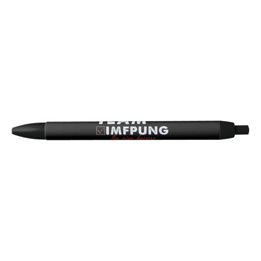 Team Impfung  Zwarte Inkt Pen (Voorkant)