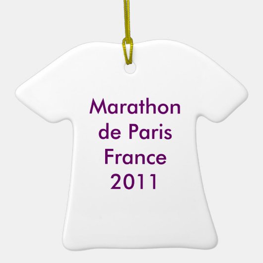 Team in de opleiding Marathon de Paris Keramisch Ornament (Achterkant)