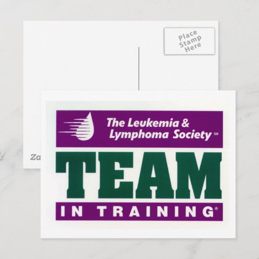 Team in de postkaart voor training (Voorkant / Achterkant)